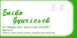 eniko gyuricsek business card